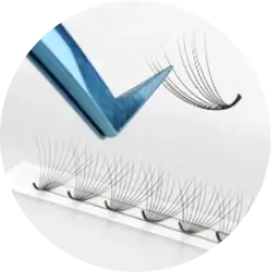 Premade Fan Lashes no residue